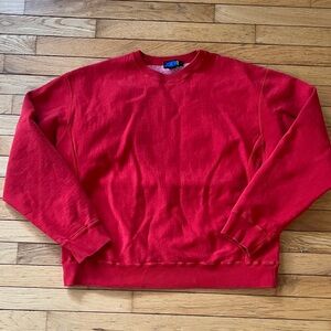 Vintage J. Crew Red Oversized Crewneck Sweatshirt